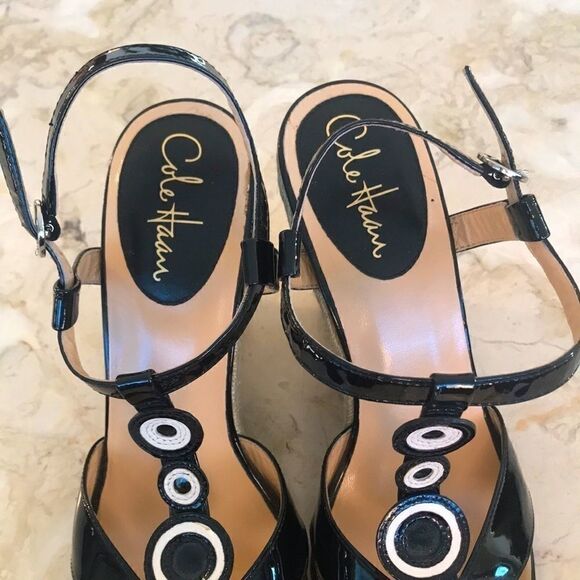 Cole Haan Pixie Nike Air Wedge Sandals Espadrilles - Picture 5 of 8